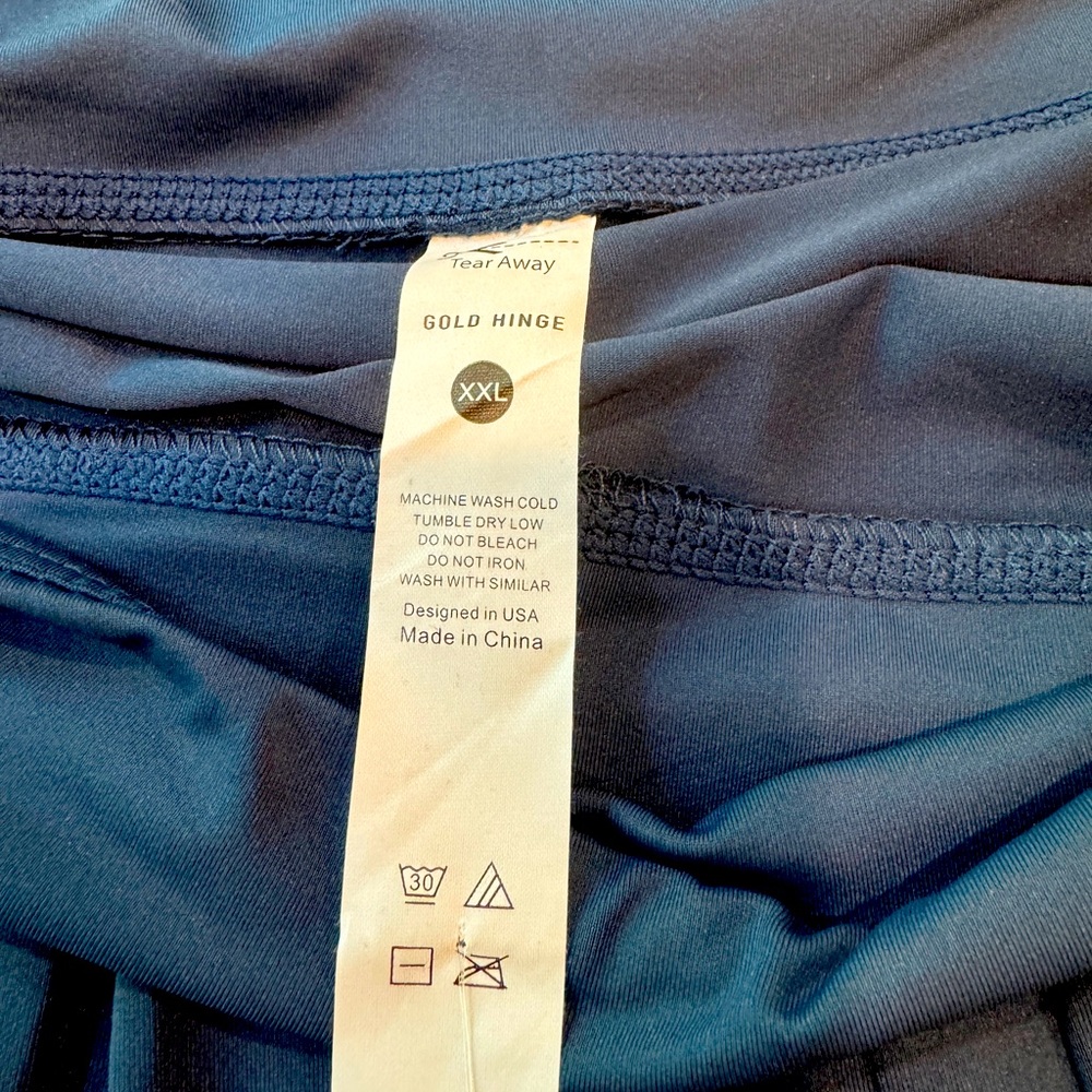 NWT Gold Hinge navy skirt XXL
